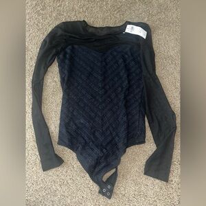 Abercrombie and Fitch - Mesh bodysuit longsleeve - black with tags - size M